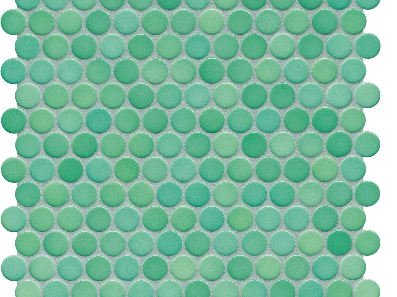 Apvali mozaika ᴓ2cm Sea green