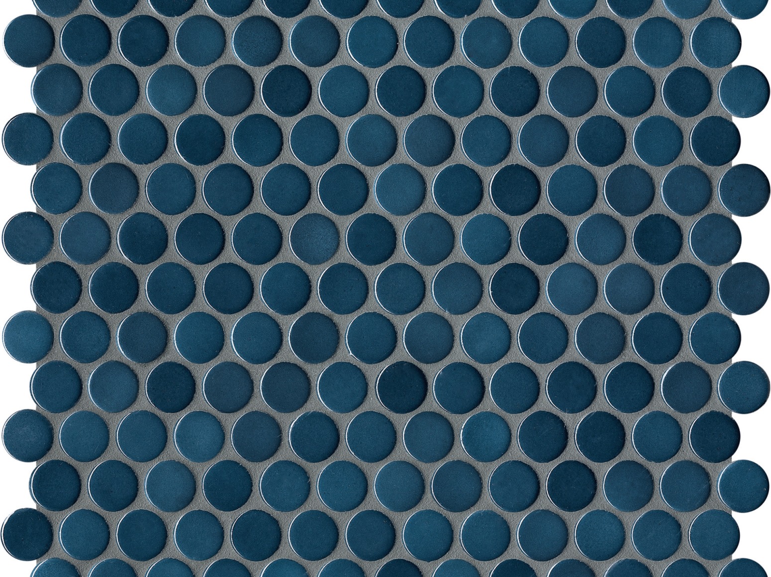Apvali mozaika ᴓ2cm Steel Blue