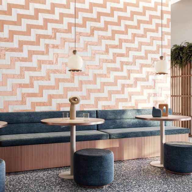 Brick Plisse Lux Cipria plytelės (2)
