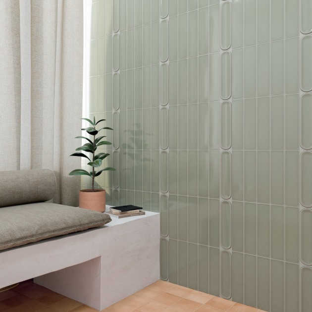 Aquarelle Mint Grey Gloss plytelės (2)