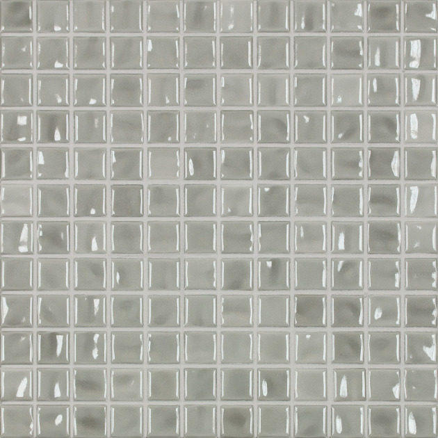 2,5x2,5cm Amano Light Gray glossy keraminė mozaika