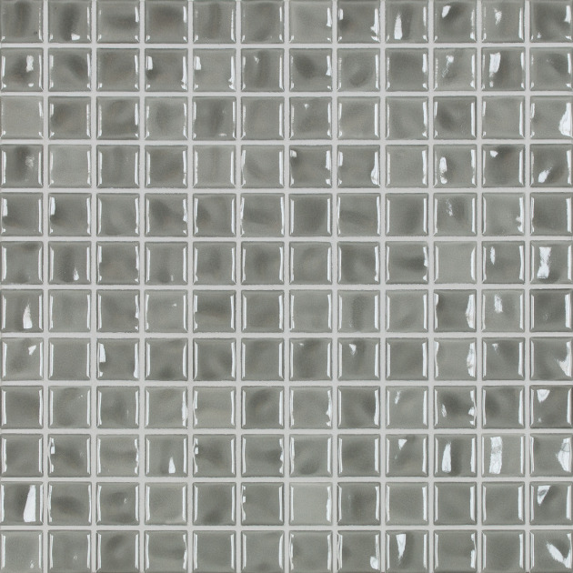 2,5x2,5cm Amano Medium Grey glossy keraminė mozaika