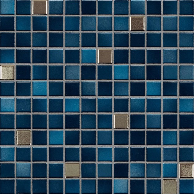 2,5x2,5cm Fresh  Midnight Blue-Mix Metallic keraminė mozaika (2)