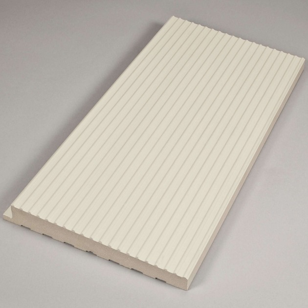 Grey-beige rifliuota baseino krašto plytelė su nuolydžiu  