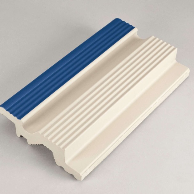 Grey-beige / active azure Finland baseino krašto elementas su atbraila grotelėms (2)