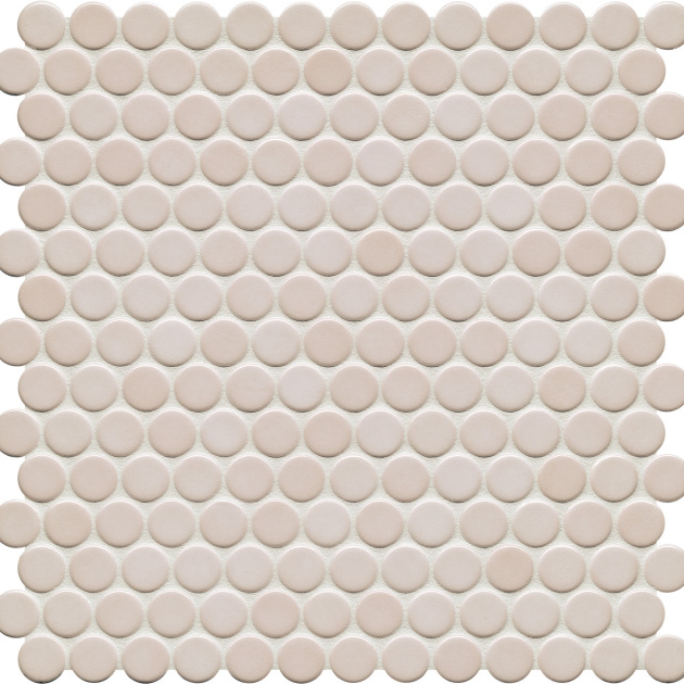 Apvali mozaika ᴓ2cm Light Ivory