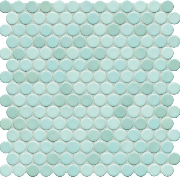 Apvali mozaika ᴓ2cm Light Aqua Blue