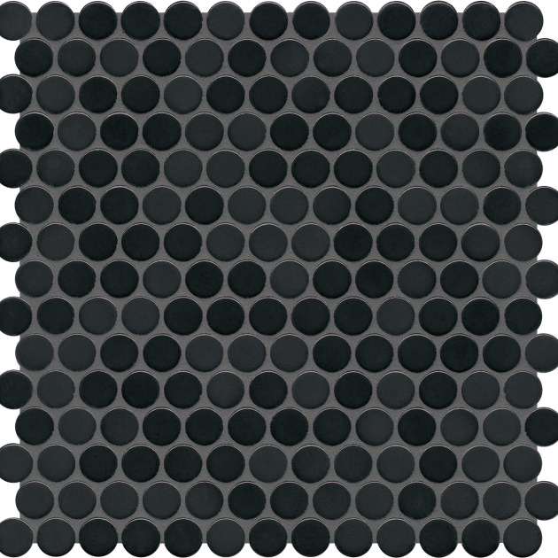 Apvali mozaika ᴓ2cm Night Black