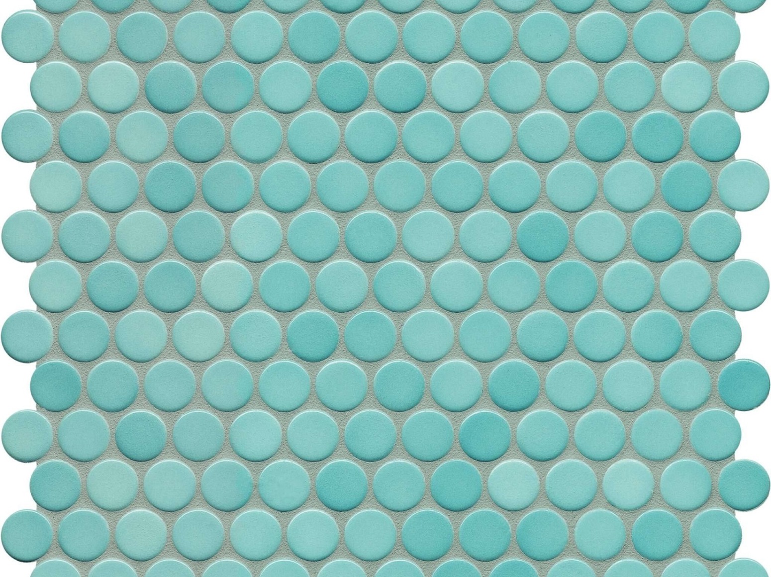 Apvali mozaika ᴓ2cm Aqua Blue