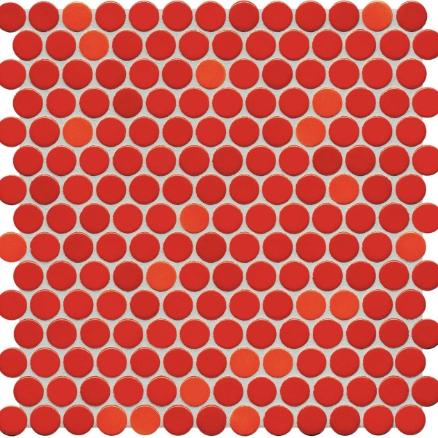 Apvali mozaika ᴓ2cm Coral-red (2)