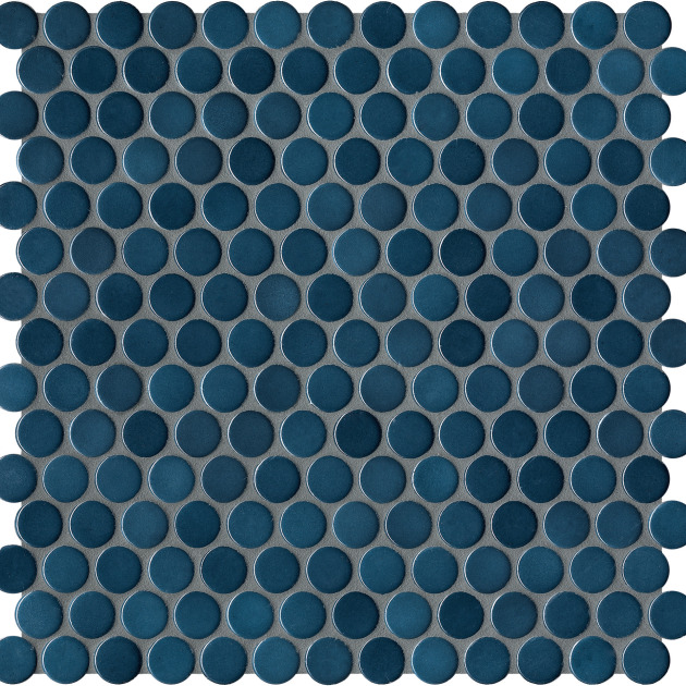 Apvali mozaika ᴓ2cm Steel Blue