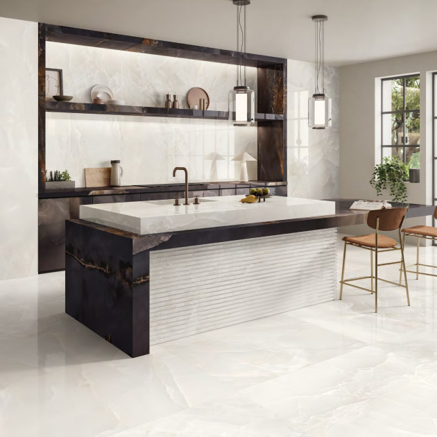 60x120cm Onyx Ivory Silktech plytelės
