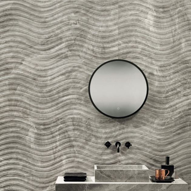 Orobico Grey Onda plytelės (2)