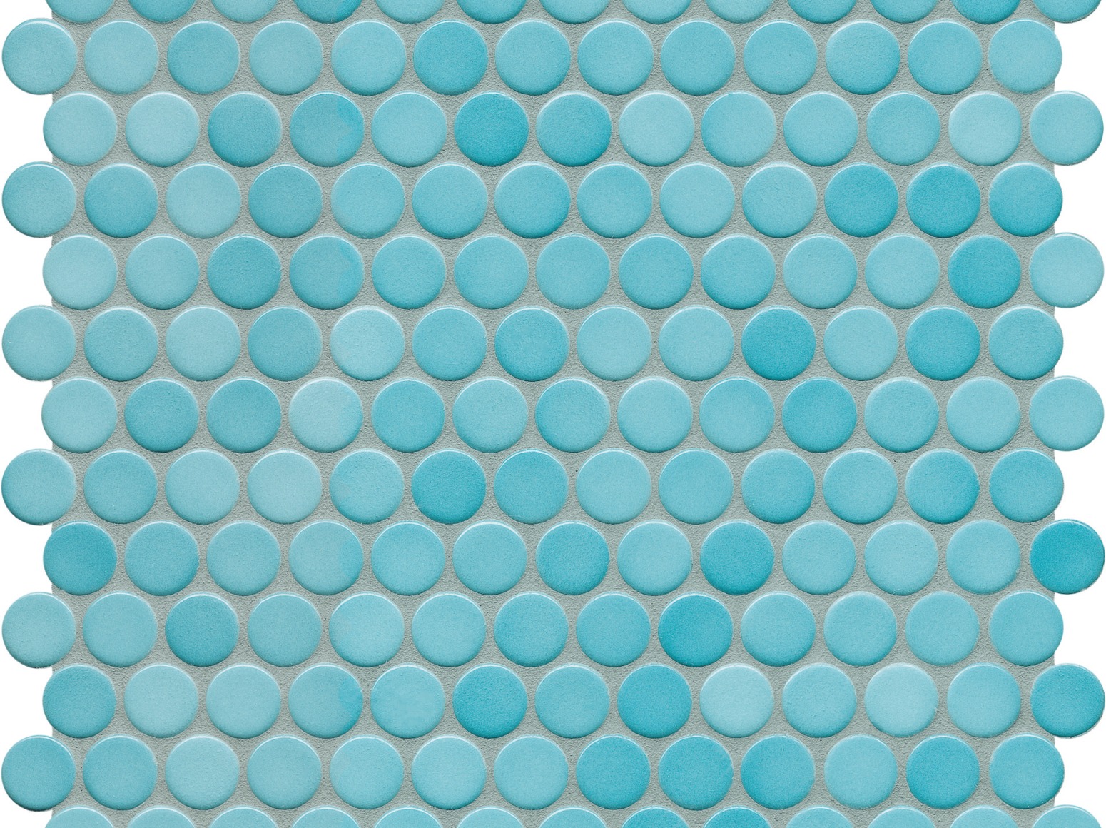 Apvali mozaika ᴓ2cm Aqua Blue