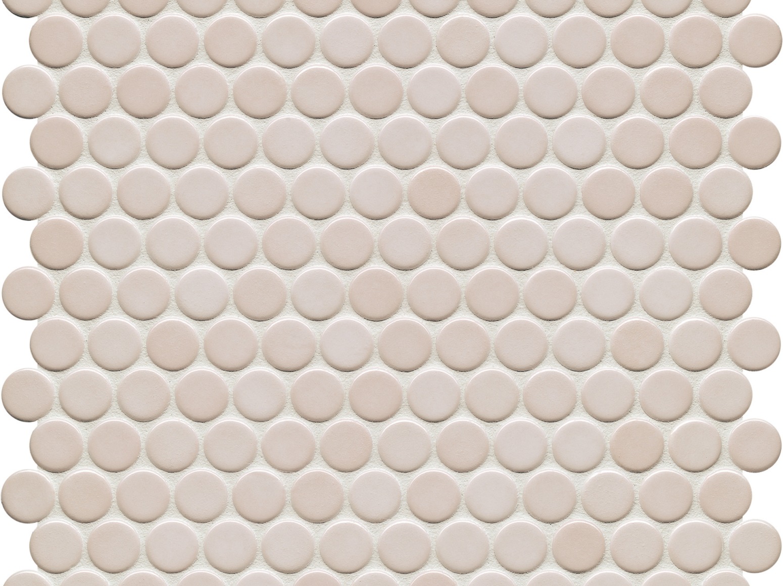 Apvali mozaika ᴓ2cm Light Ivory