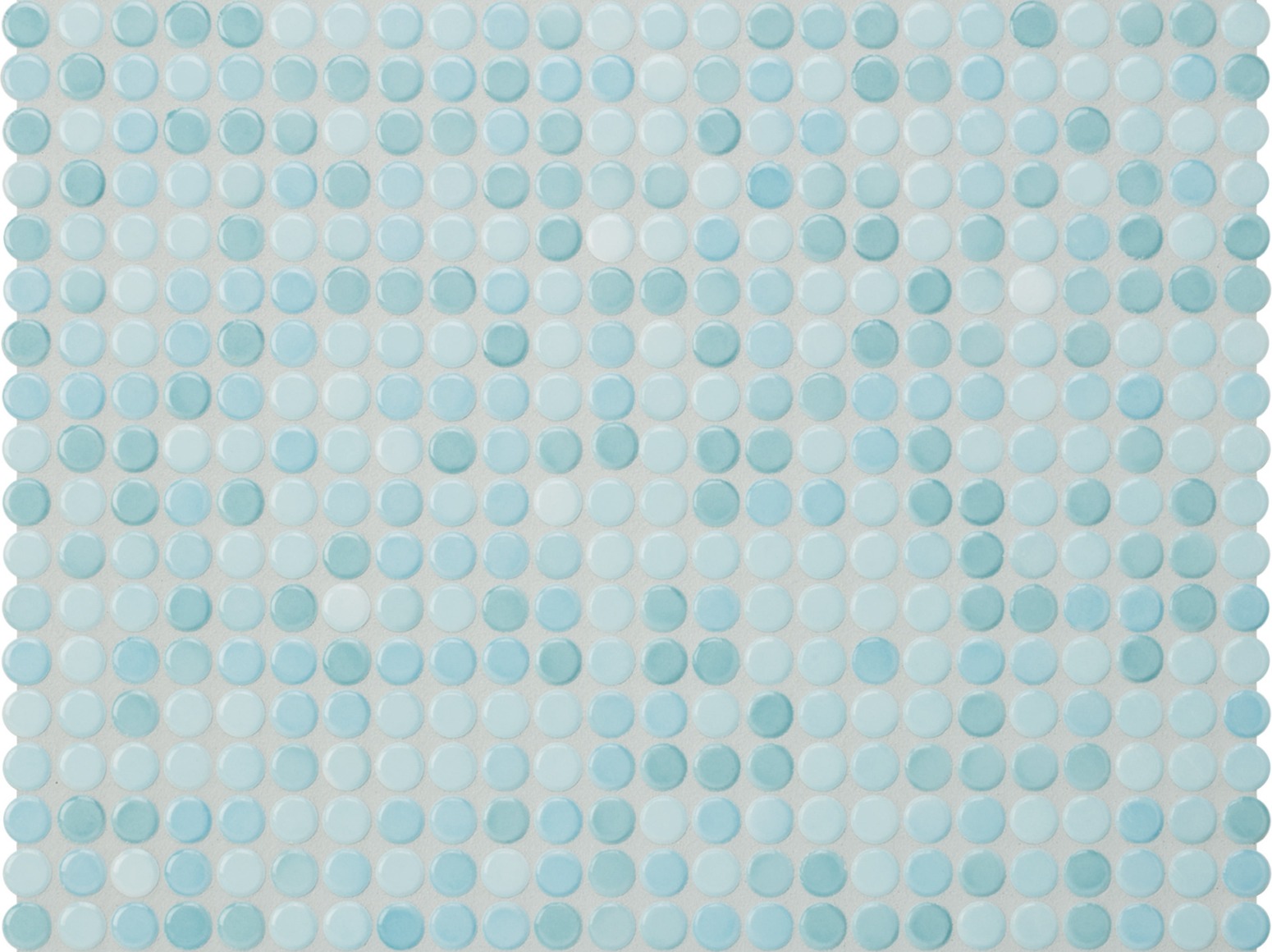 Apvali mozaika ᴓ1cm Light Aqua Blue