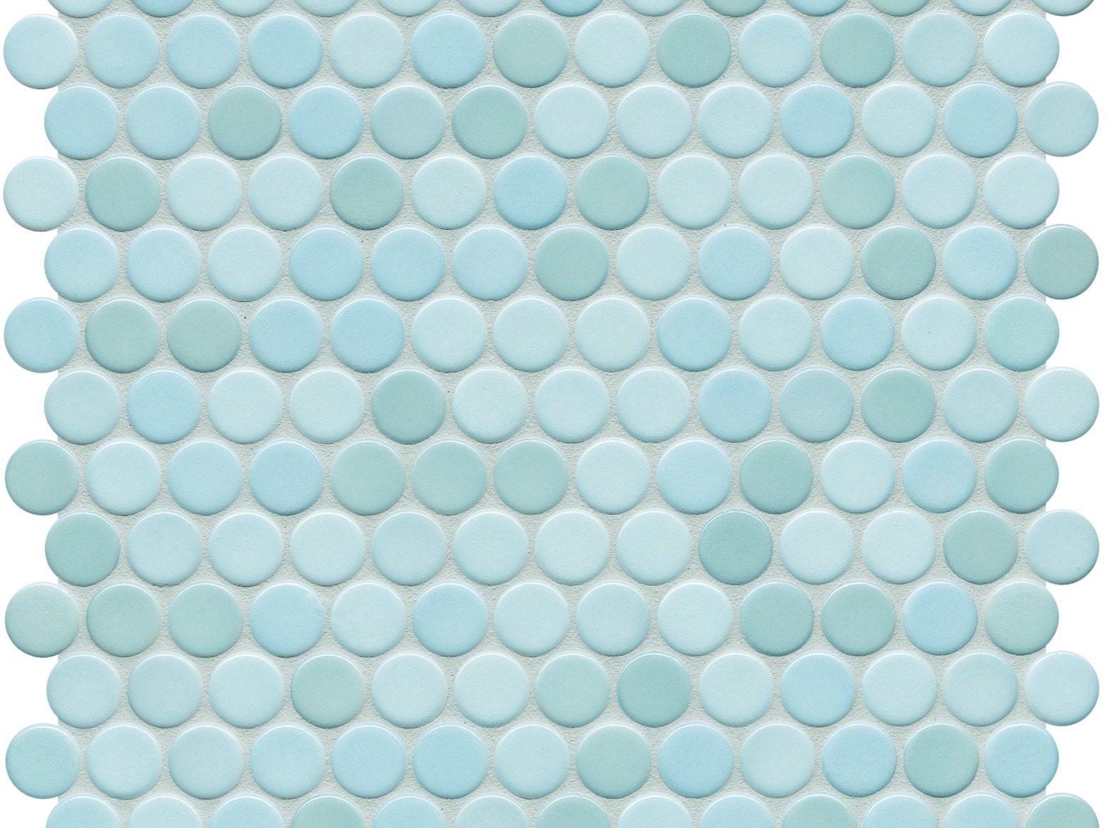 Apvali mozaika ᴓ2cm Light Aqua Blue